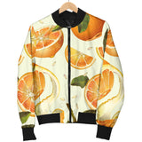 Orange Pattern Men Bomber Jacket