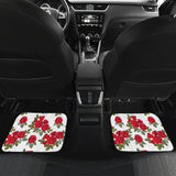 Rose Pattern Print Design 05 Front and Back Car Mats