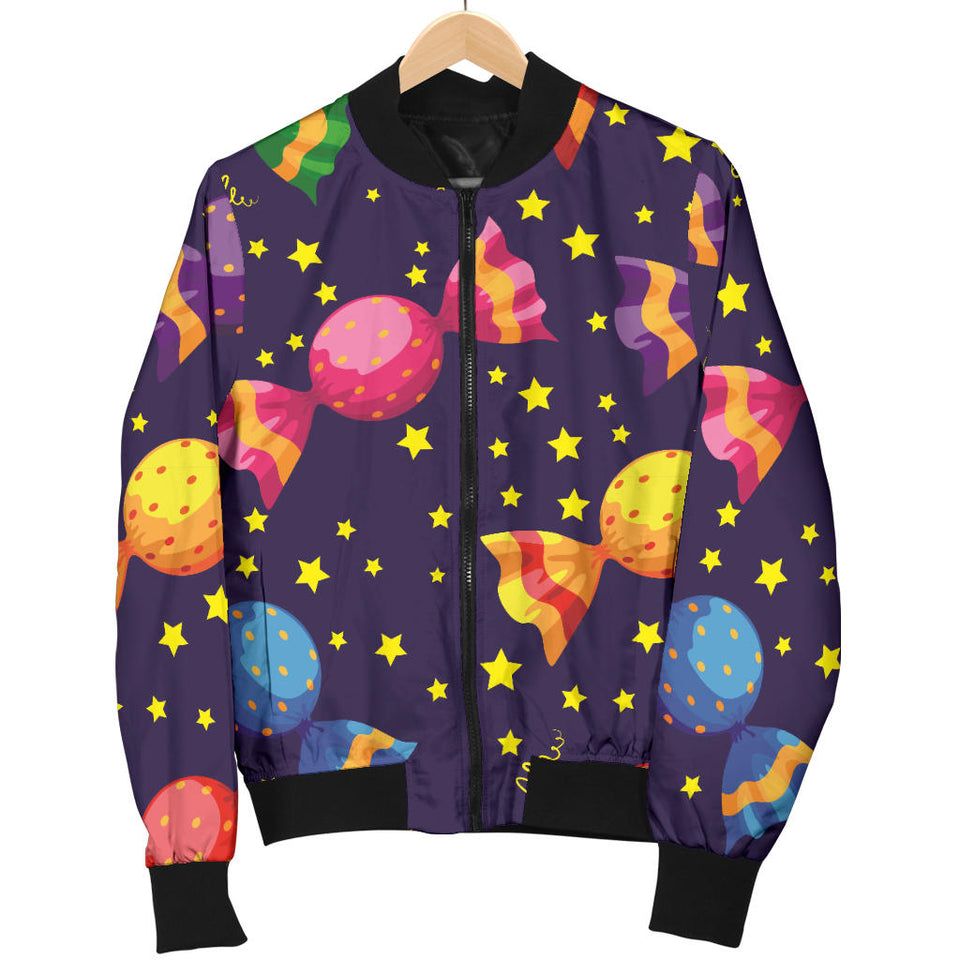 Candy Star Pattern Men Bomber Jacket