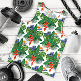 Heliconia Butterfly Leaves Pattern Men Tank Top