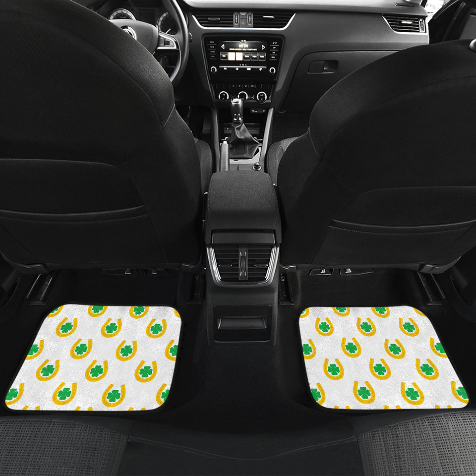 Horseshoes Pattern Print Design 03 Front and Back Car Mats