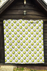 Tennis Pattern Print Design 05 Premium Quilt