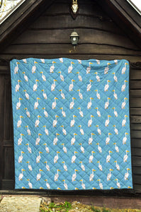 Pelican Pattern Print Design 02 Premium Quilt