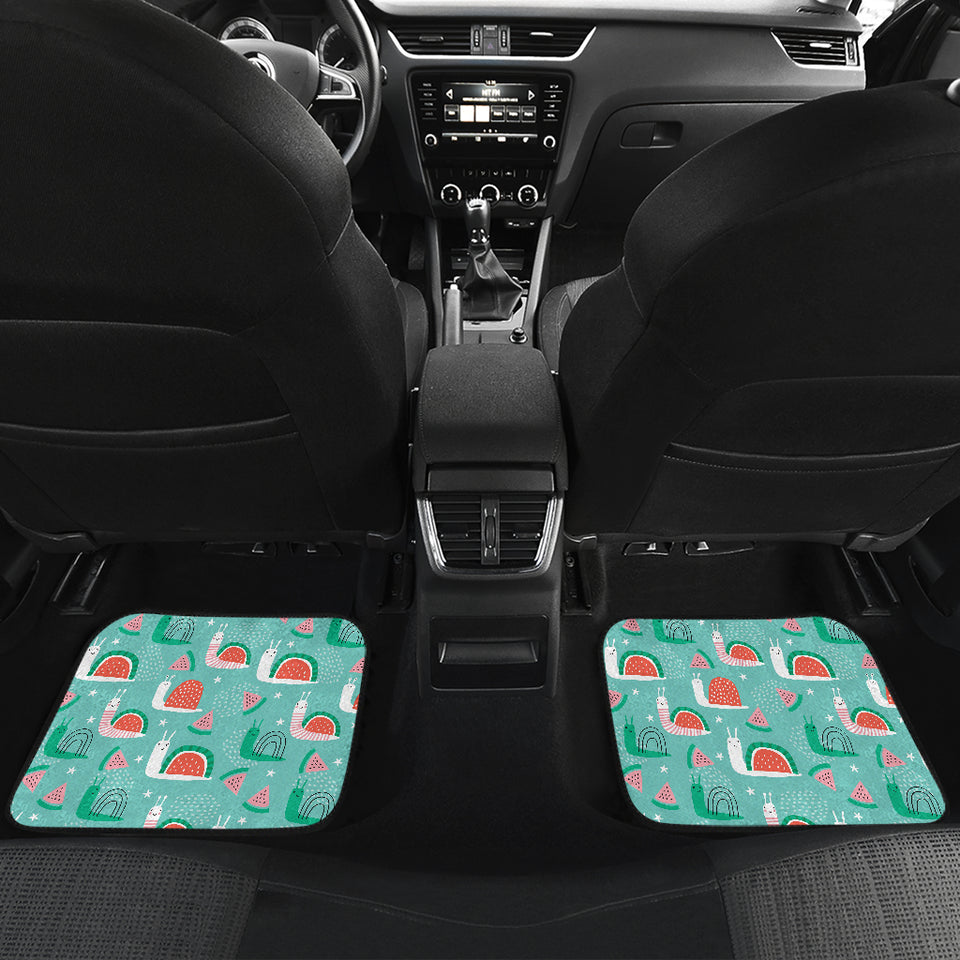 Snail Pattern Print Design 01 Front and Back Car Mats