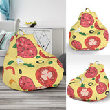 Pizza Tomato Salami Texture Pattern Bean Bag Cover