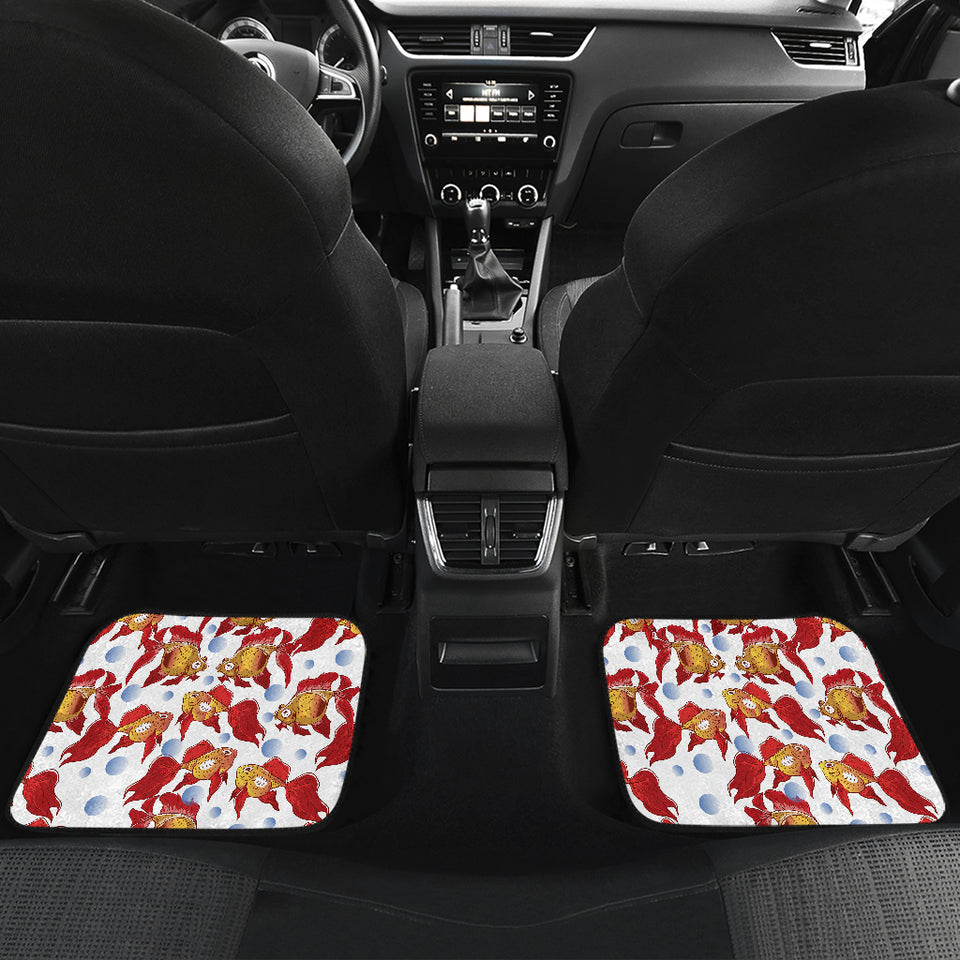 Goldfish Pattern Print Design 02 Front and Back Car Mats