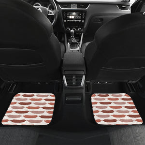 Sausage Pattern Print Design 02 Front and Back Car Mats