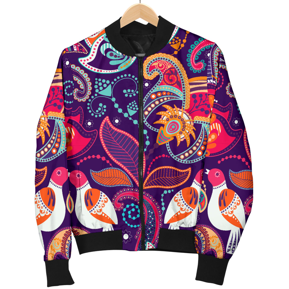 Indian Pattern Background Men Bomber Jacket