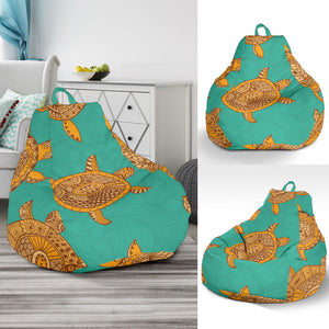 Sea Turtle Tribal Aboriginal Pattern Bean Bag Cover