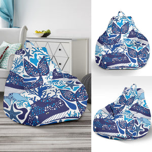 Whale Starfish Pattern Bean Bag Cover