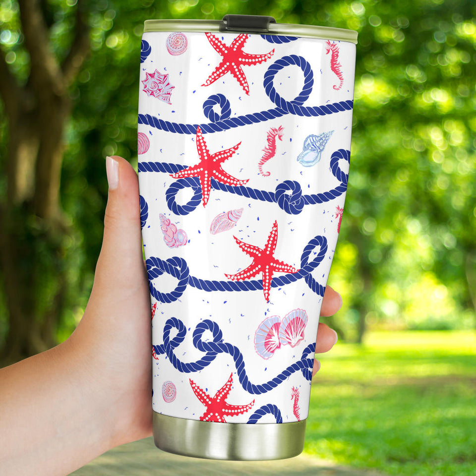 Starfish Shell Rope Pattern Tumbler