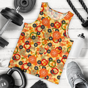 Pizza Texture Pattern Men Tank Top