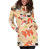 Sushi Pattern Women Hoodie Dress