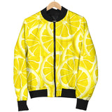 Sliced Lemon Pattern Men Bomber Jacket