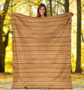 Wood Printed Pattern Print Design 04 Premium Blanket