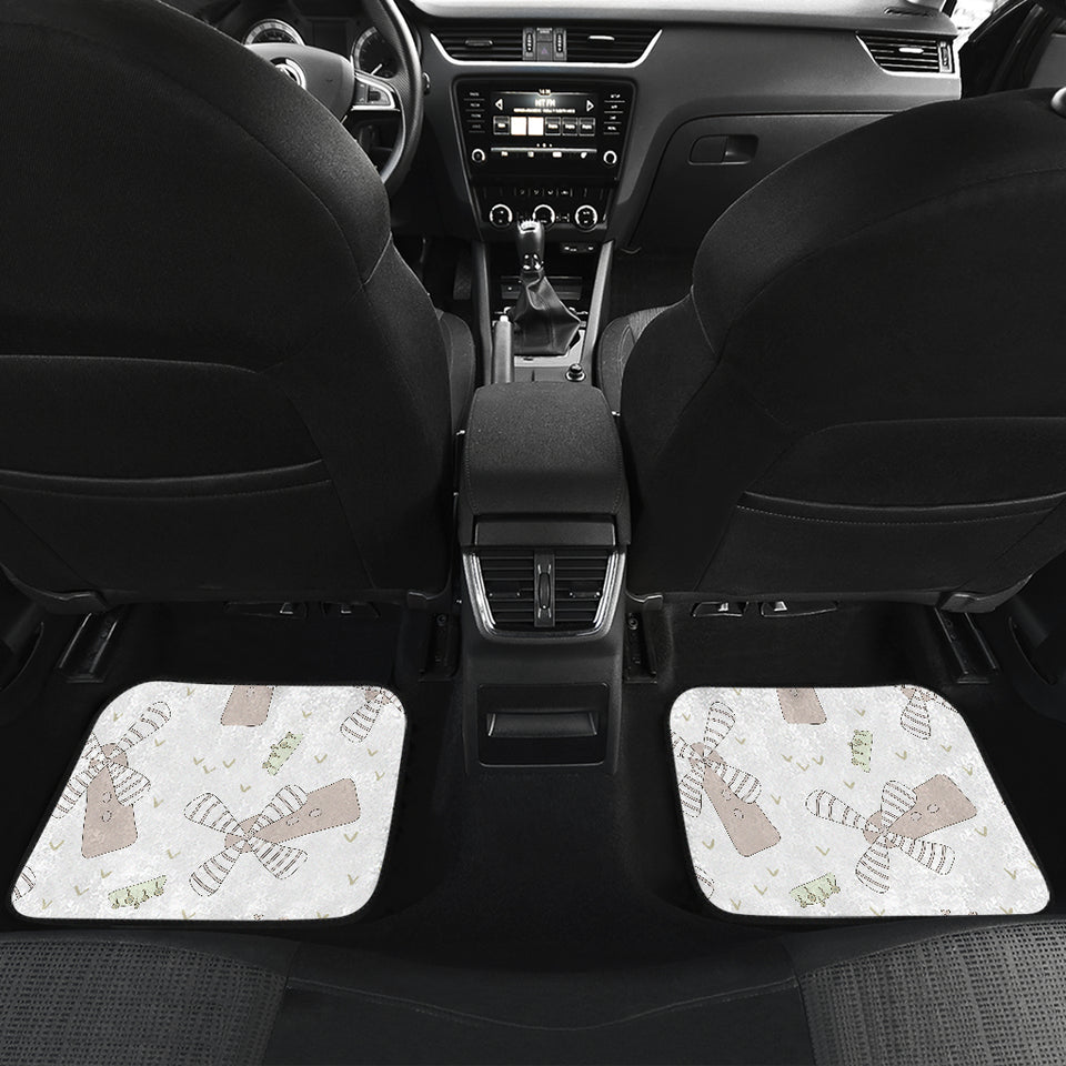 Windmill Pattern Background Front and Back Car Mats