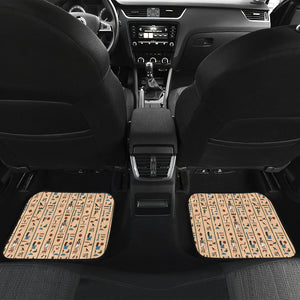 Egypt Hieroglyphics Pattern Print Design 03 Front and Back Car Mats