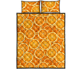 Sliced Orange Pattern Quilt Bed Set