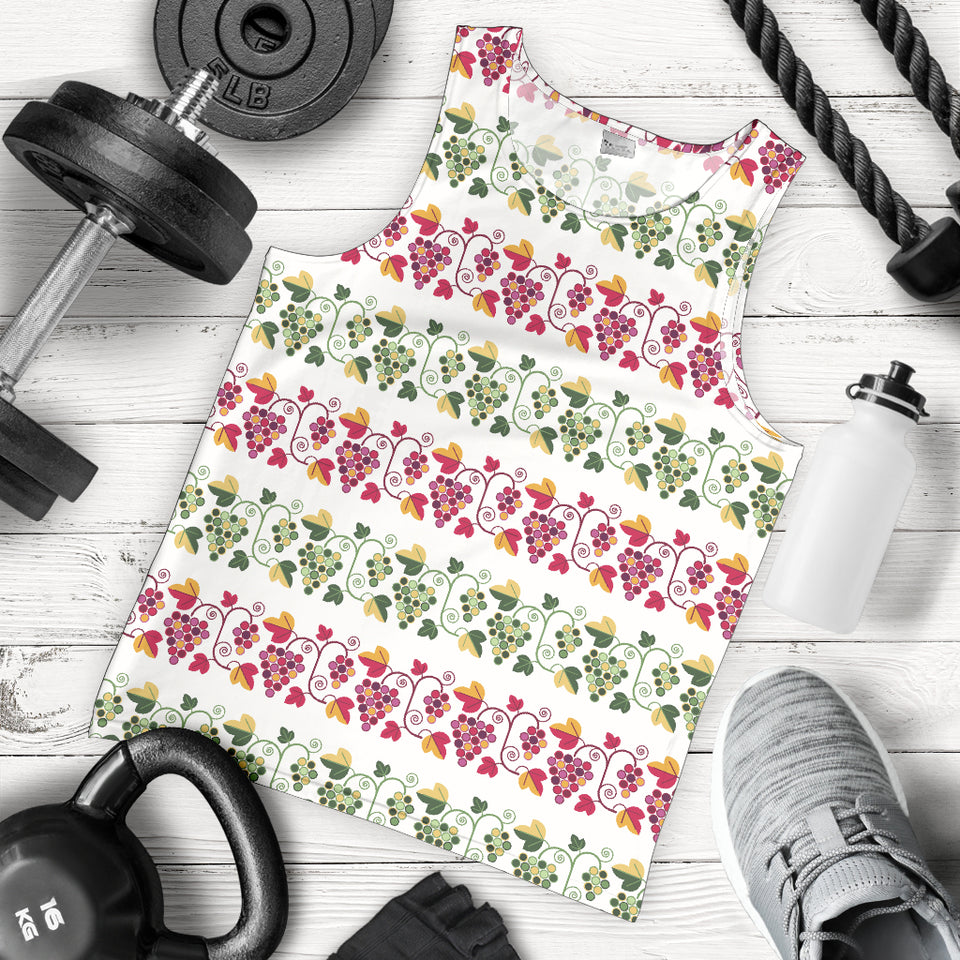 Grape Grahpic Decorative Pattern Men Tank Top