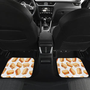 Sandwich Pattern Print Design 01 Front and Back Car Mats