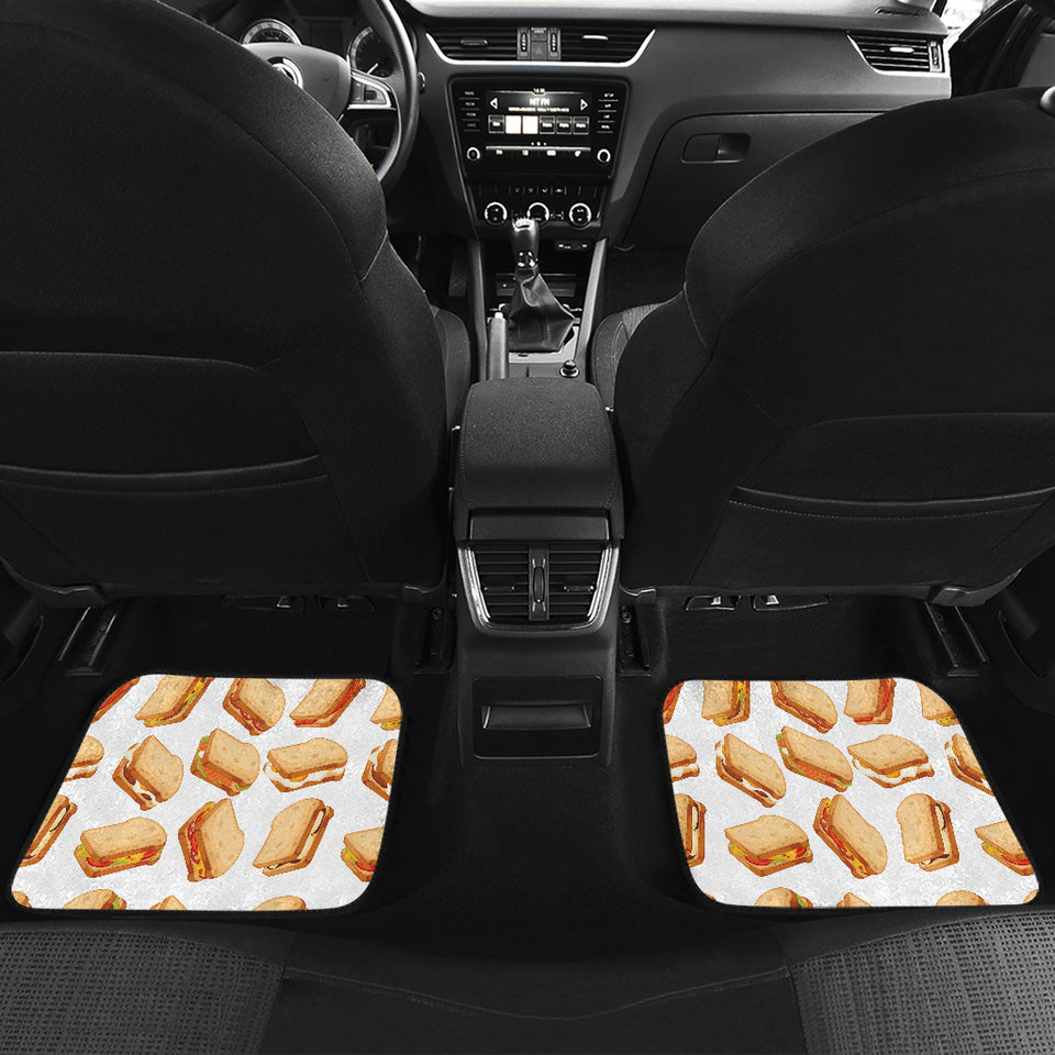 Sandwich Pattern Print Design 01 Front and Back Car Mats