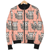 Raccoon Heart Pattern Men Bomber Jacket