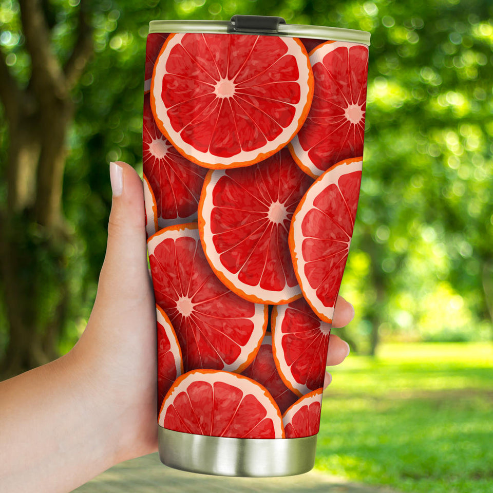 Sliced Grapefruit Pattern Background Tumbler