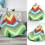 Rainbow Zigzag Chavron Pattern Bean Bag Cover