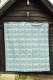 Hippopotamus Pattern Print Design 02 Premium Quilt