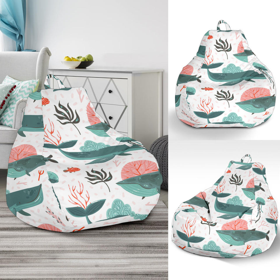 Whale Jelly Fish Pattern  Bean Bag Cover