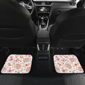 Hedgehog Pattern Print Design 03 Front and Back Car Mats