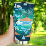 Sailboat Water Color Pattern Tumbler