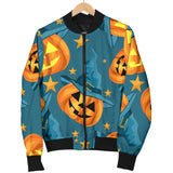 Halloween Pumpkin Witch Hat Pattern Men Bomber Jacket