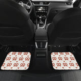 Pretzels Pattern Print Design 01 Front and Back Car Mats