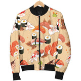 Sushi Pattern Women Bomber Jacket