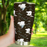 Polar Bear Pattern Background Tumbler