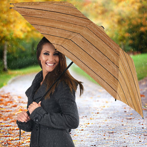 Wood Printed Pattern Print Design 04 Umbrella