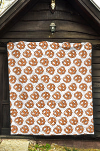 Pretzels Pattern Print Design 05 Premium Quilt