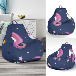 Unicorn Head Pattern Bean Bag Cover