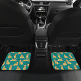 Golden Retriever Pattern Print Design 05 Front and Back Car Mats