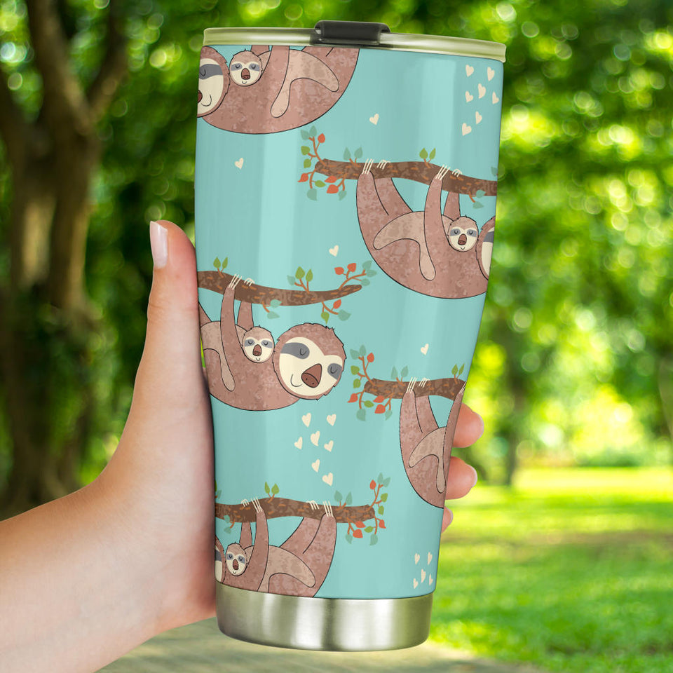 Sloth Mom and baby Pattern Tumbler