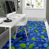 Blueberry Pattern Background Area Rug