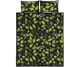 Ginkgo Leaves Flower Pattern Quilt Bed Set