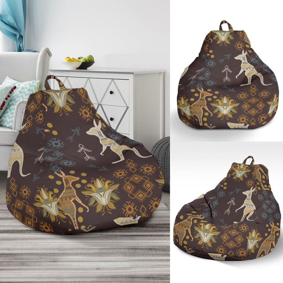 Kangaroo Aboriginal Theme Pattern  Bean Bag Cover