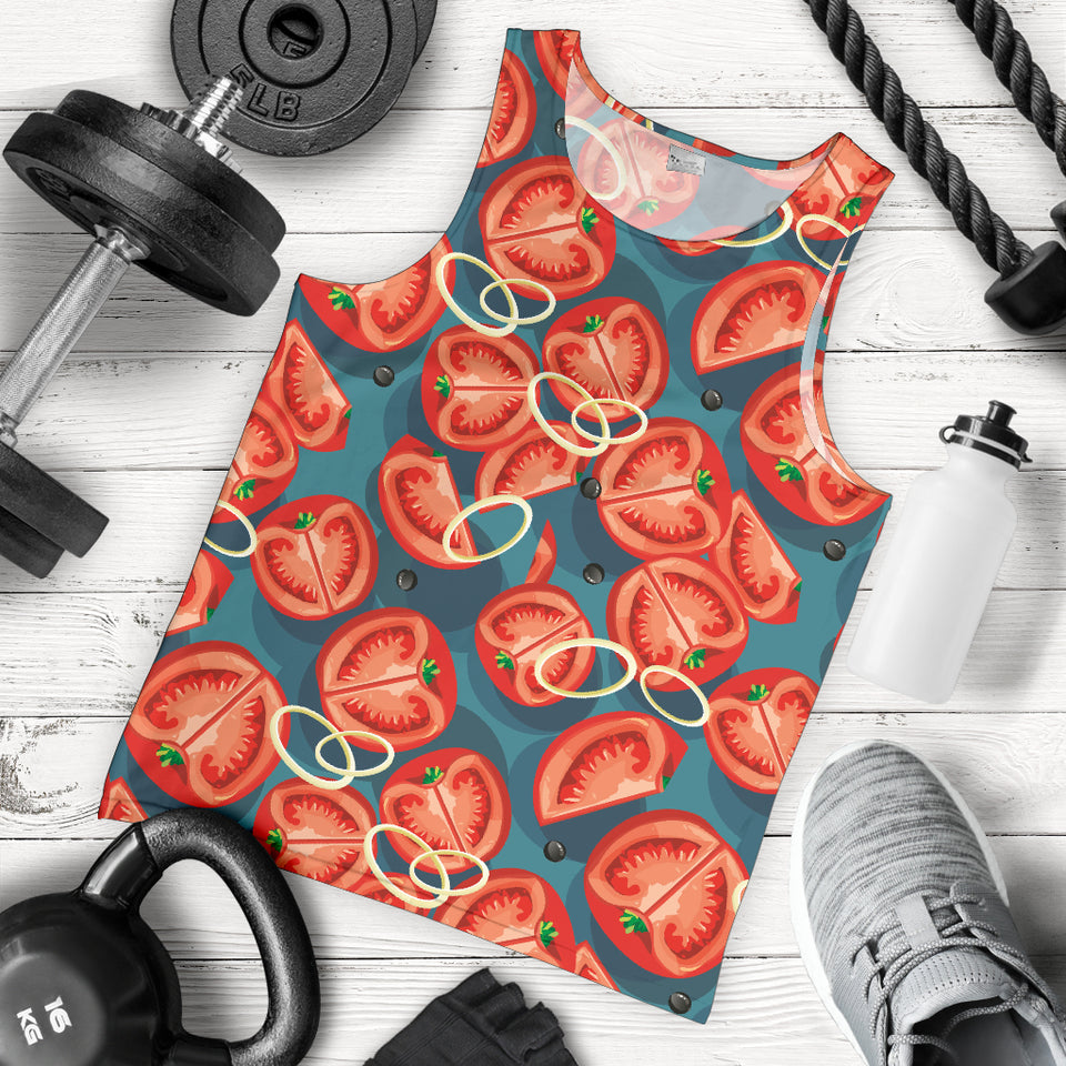 Tomato Pattern Background Men Tank Top