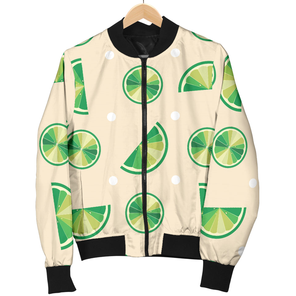 Lime Pattern Men Bomber Jacket