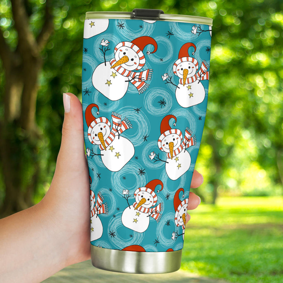 Snowman Chirstmas Pattern Tumbler