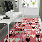 Chihuahua Heart Pink Pattern Area Rug