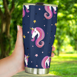 Unicorn Head Pattern Tumbler