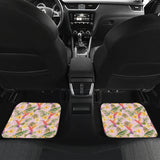 Hummingbird Pattern Print Design 03 Front and Back Car Mats